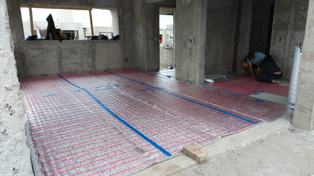 Instalación y consumo de una losa radiante eléctrica